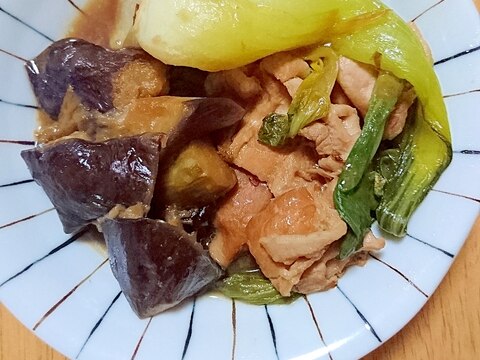 麺つゆで簡単！茄子と豚肉の煮物